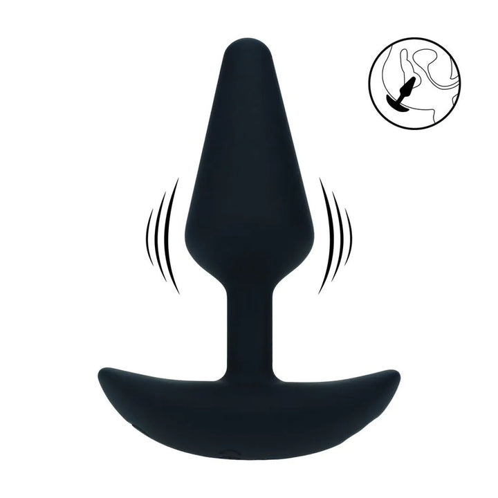 LEVELZ Classic Vibrating Small Silicone Anal Plug - Black