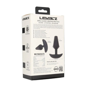LEVELZ Classic Vibrating Small Silicone Anal Plug - Black