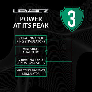 LEVELZ Beaded Heating + Vibrating Prostate Massager - Black