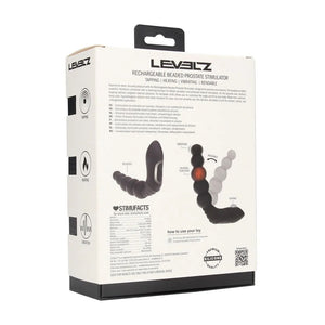 LEVELZ Beaded Heating + Vibrating Prostate Massager - Black