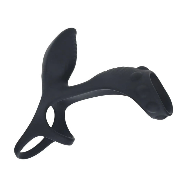 LEVELZ Vibrating Cock & Ball Ring with Shaft Loop - Black