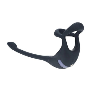 LEVELZ Remote Controlled Vibrating TriO Cock Ring with Prostate Stimulator - Black