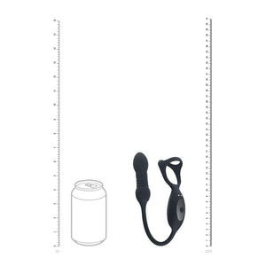LEVELZ Vibrating & Thrusting TriO Cock Ring with Prostate Stimulator - Black
