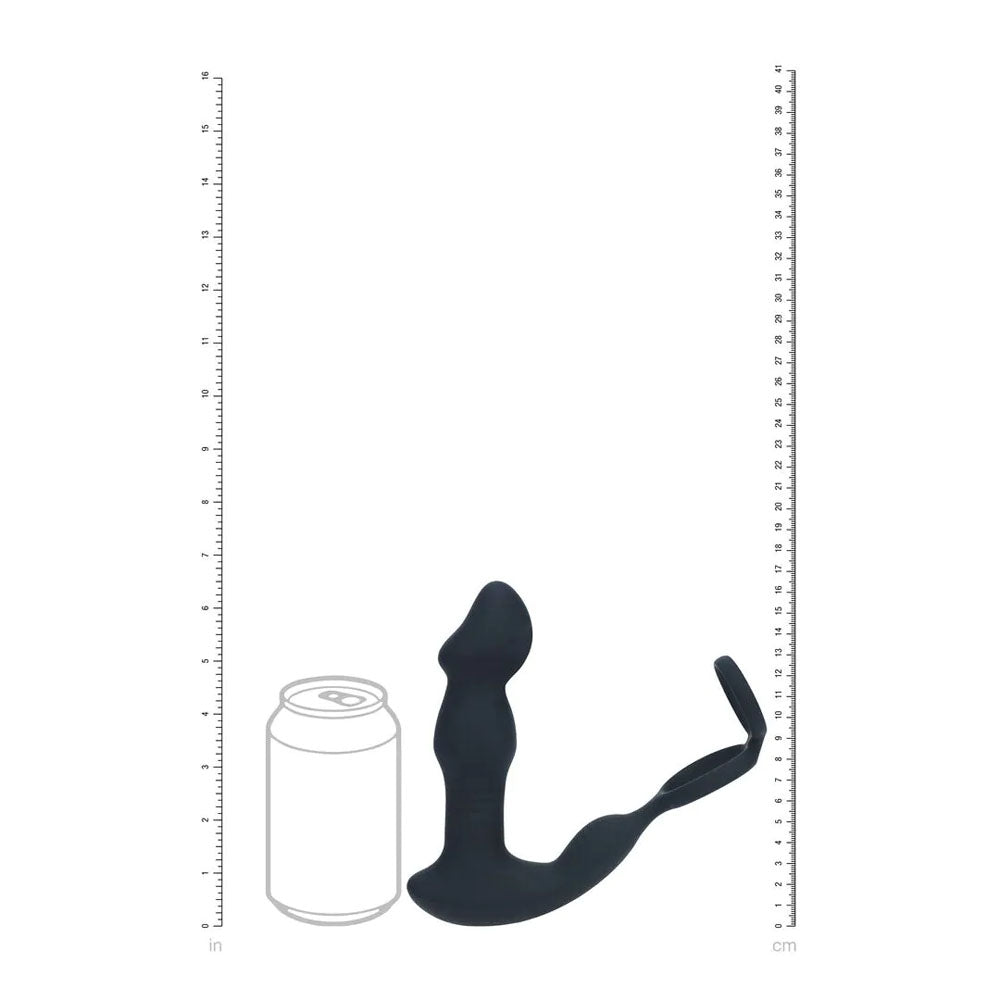 LEVELZ Remote Controlled Prostate Stimulator with Cock Ring - Black