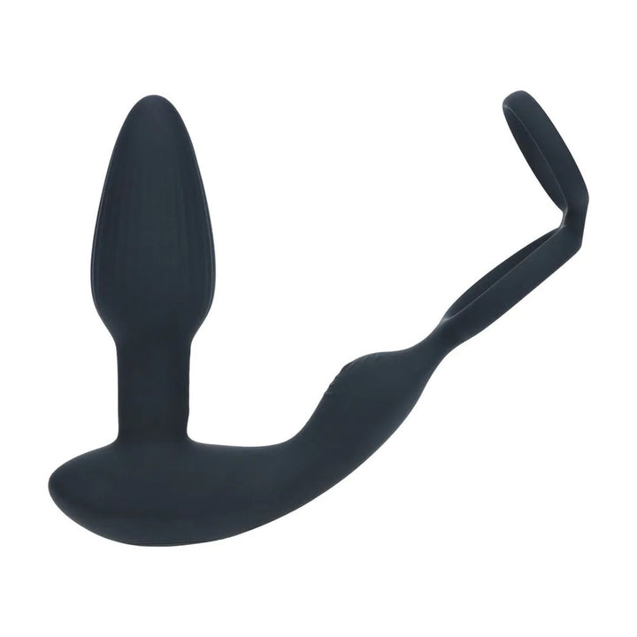 LEVELZ Dual Vibrating Prostate Stimulator with Cock Ring - Black