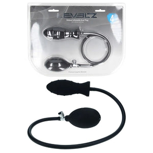 LEVELZ Ribbed Inflatable Anal Plug - Black