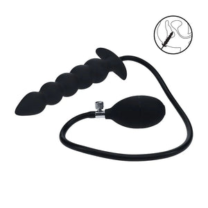LEVELZ Beaded Inflatable Anal Plug - Black