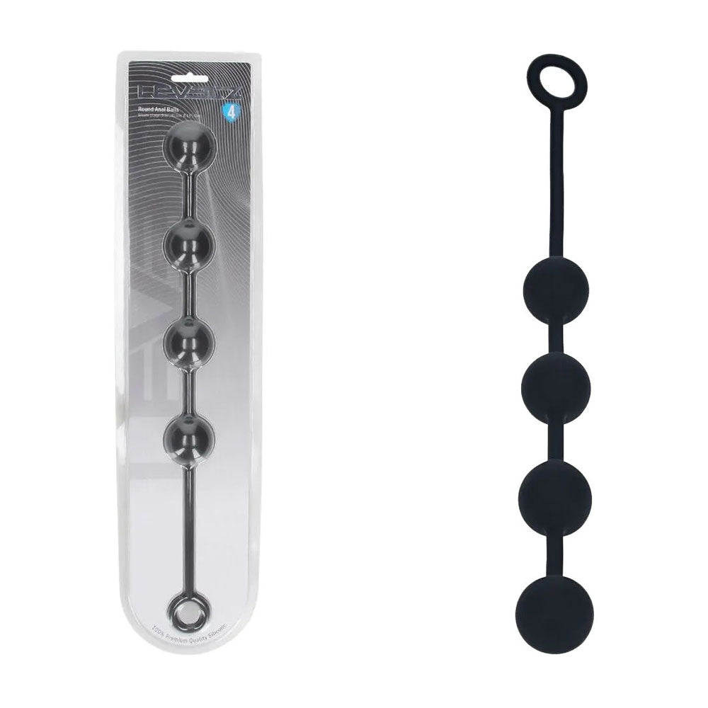 LEVELZ Round Silicone Large Anal Balls - Black