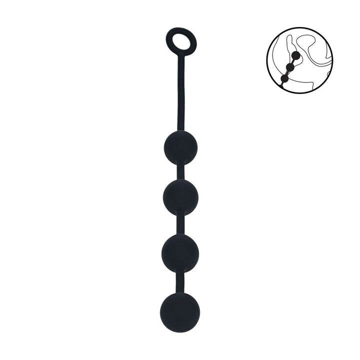 LEVELZ Round Silicone Large Anal Balls - Black