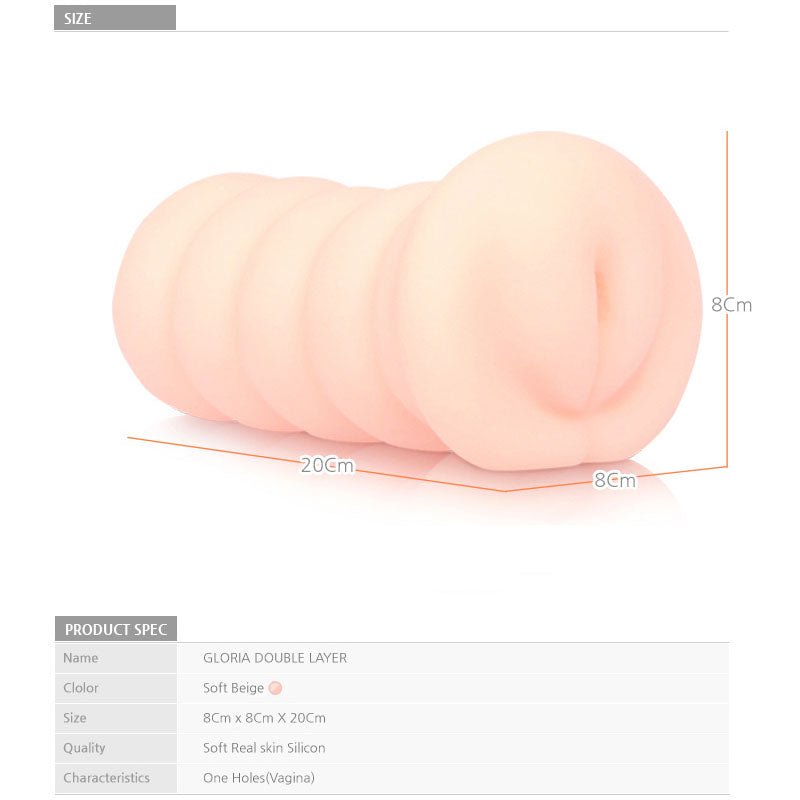 Kokos Gloria - Flesh Dual Layer Vagina Stroker