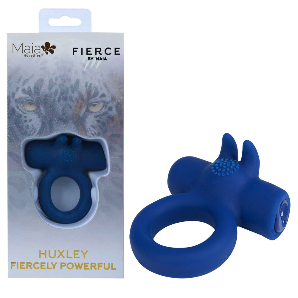 Maia Huxley Strong Vibrating Cock Ring - Blue