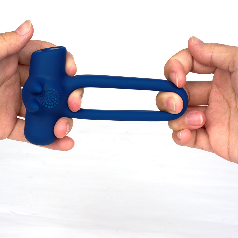 Maia Huxley Strong Vibrating Cock Ring - Blue