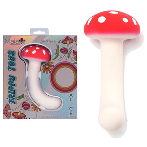 Maia ALICE - Red/White Dual Vibrating Mushroom