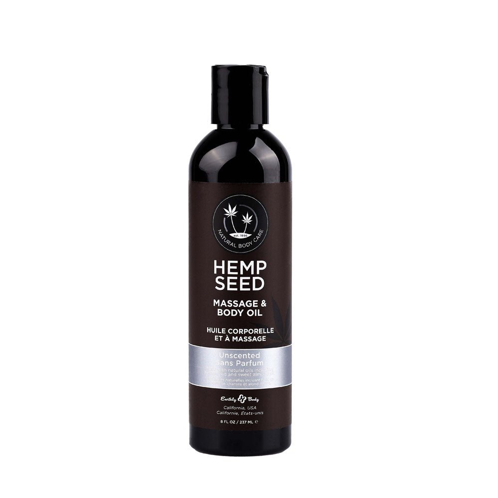 Earthy Body Hemp Seed Massage & Body Oil 237ml  - Unscented