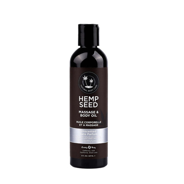Earthy Body Hemp Seed Massage & Body Oil 237ml  - Unscented