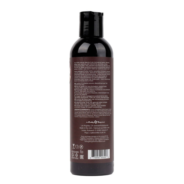 Earthly Body Hemp Seed Massage & Body Oil 237ml - Moroccan Nights Scent