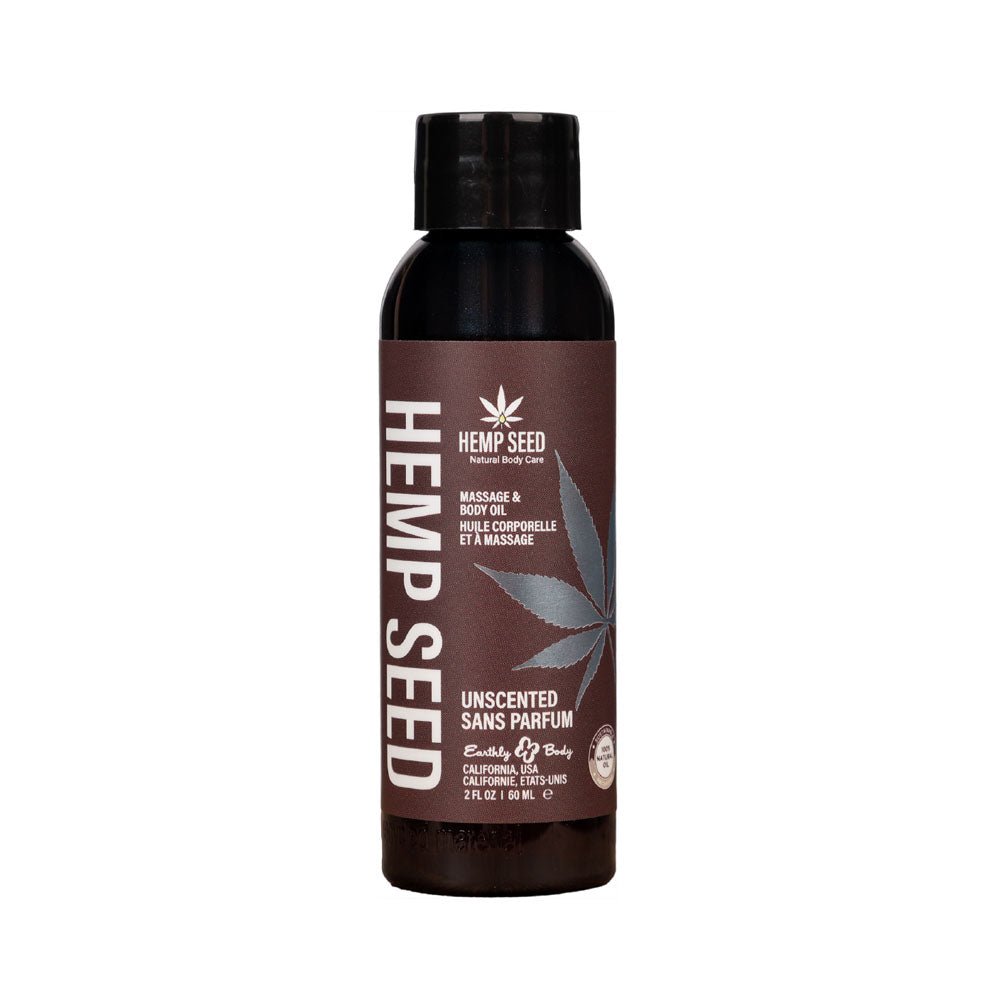 Earthy Body Hemp Seed Massage & Body Oil 59ml - Unscented