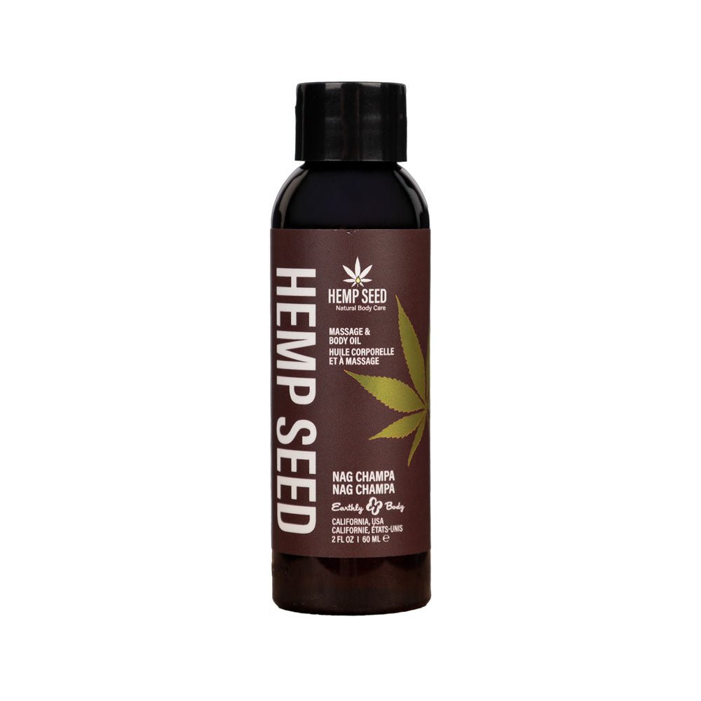 Hemp Seed Massage & Body Oil 59ml - Nag Champa Scent