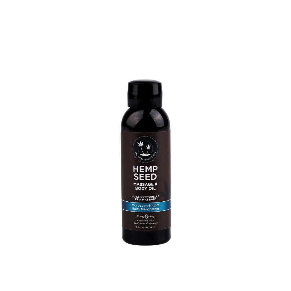 Earthly Body Hemp Seed Massage & Body Oil  59ml - Moroccan Nights Scent
