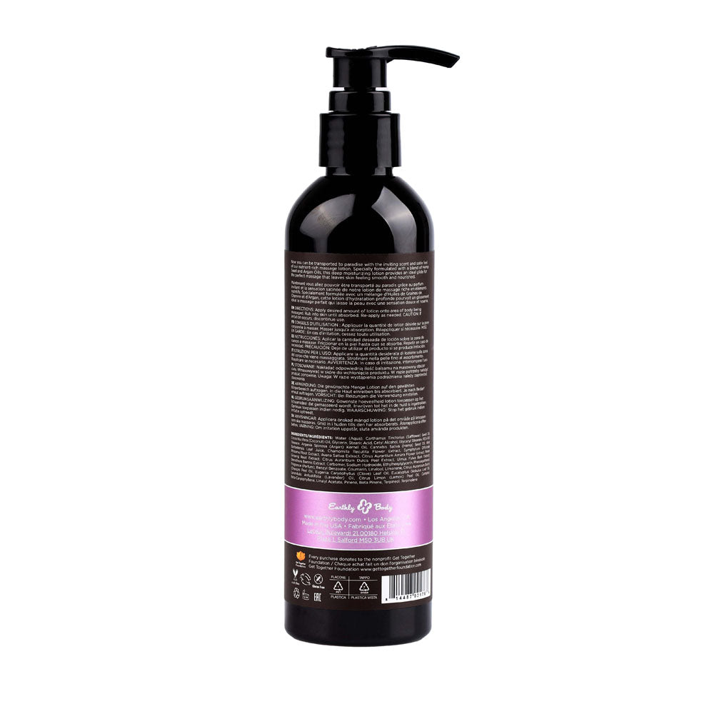 Earthly Body Hemp Seed Massage Lotion 237ml - Lavender Scented