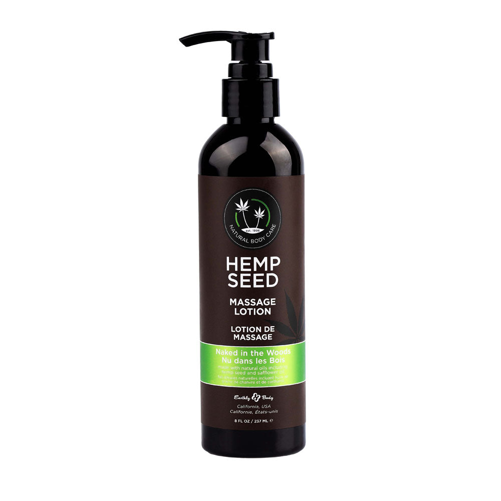 Earthly Body Hemp Seed Massage Lotion 237ml - Naked In The Woods