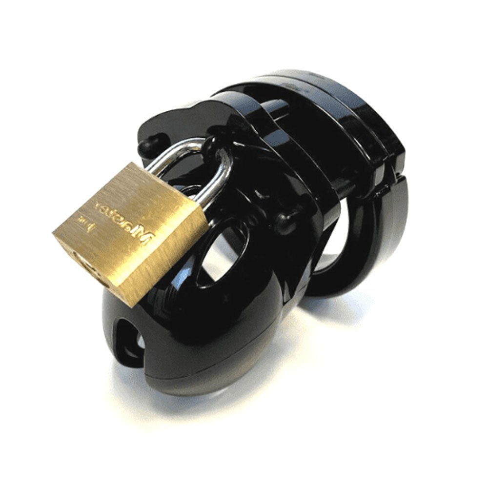 Mini-Me Black Chastity 1.25 Inch Cock Cage Kit - Black