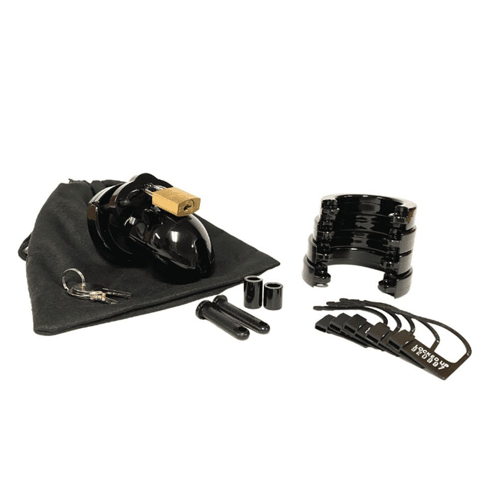 Mr. Stubb Chastity 1.75 Inch Cock Cage Kit - Black