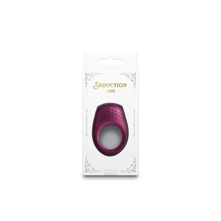 Seduction - Levi - Metallic Burgundy Vibrating Cock Ring