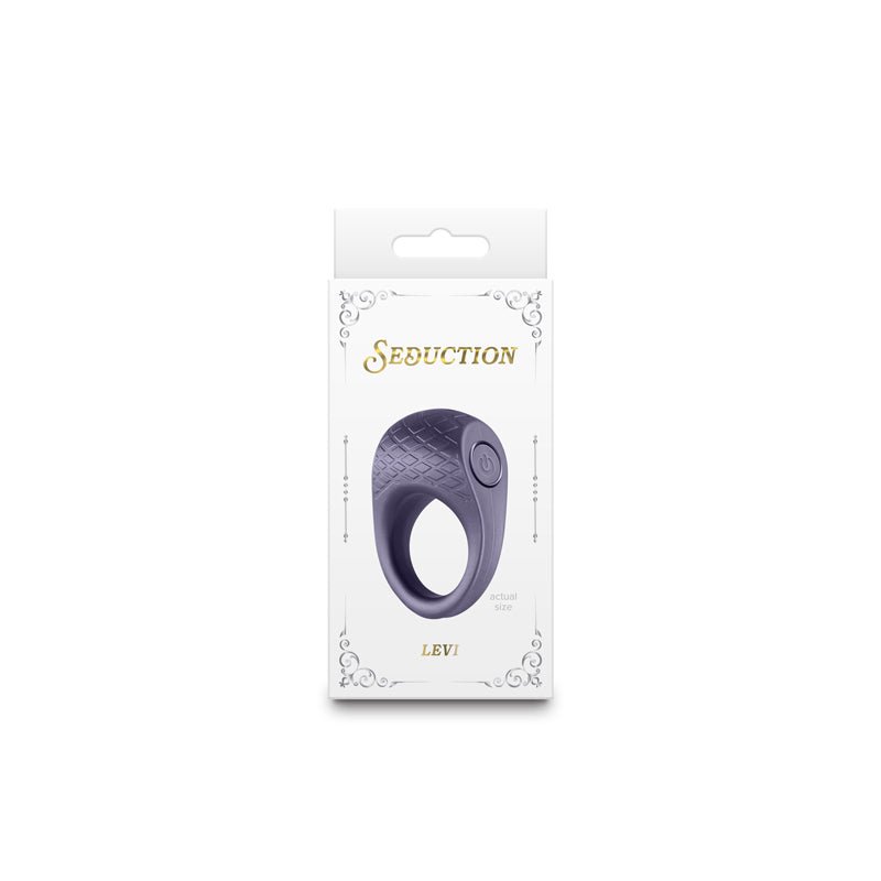 Seduction - Levi - Metallic Grey Vibrating Cock Ring