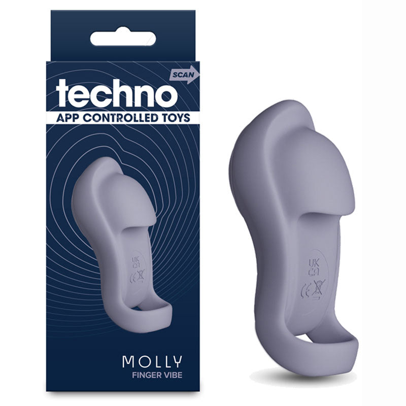 Techno - Molly Finger Stimulator with App Control - Grey