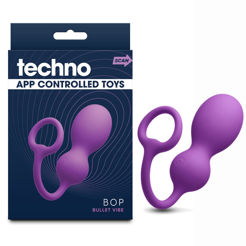 Techno - Bop Vibrating Kegel Exerciser with App Contol - Purple