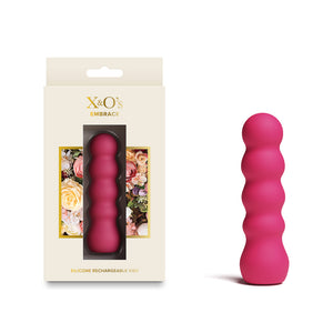 X & O's Embrace - 9.9 cm Rechargeable Bullet Vibrator - Rose