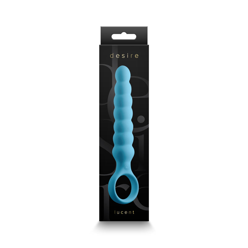 Desire Lucent Vibrating Anal Beads - Blue