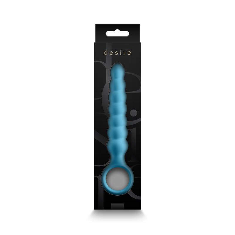 Desire Lucent Vibrating Anal Beads - Blue