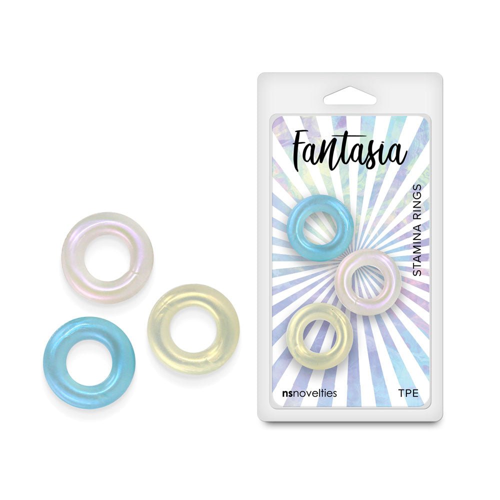 Fantasia Stamina Cock Rings - Multi-Colour - Set of 3