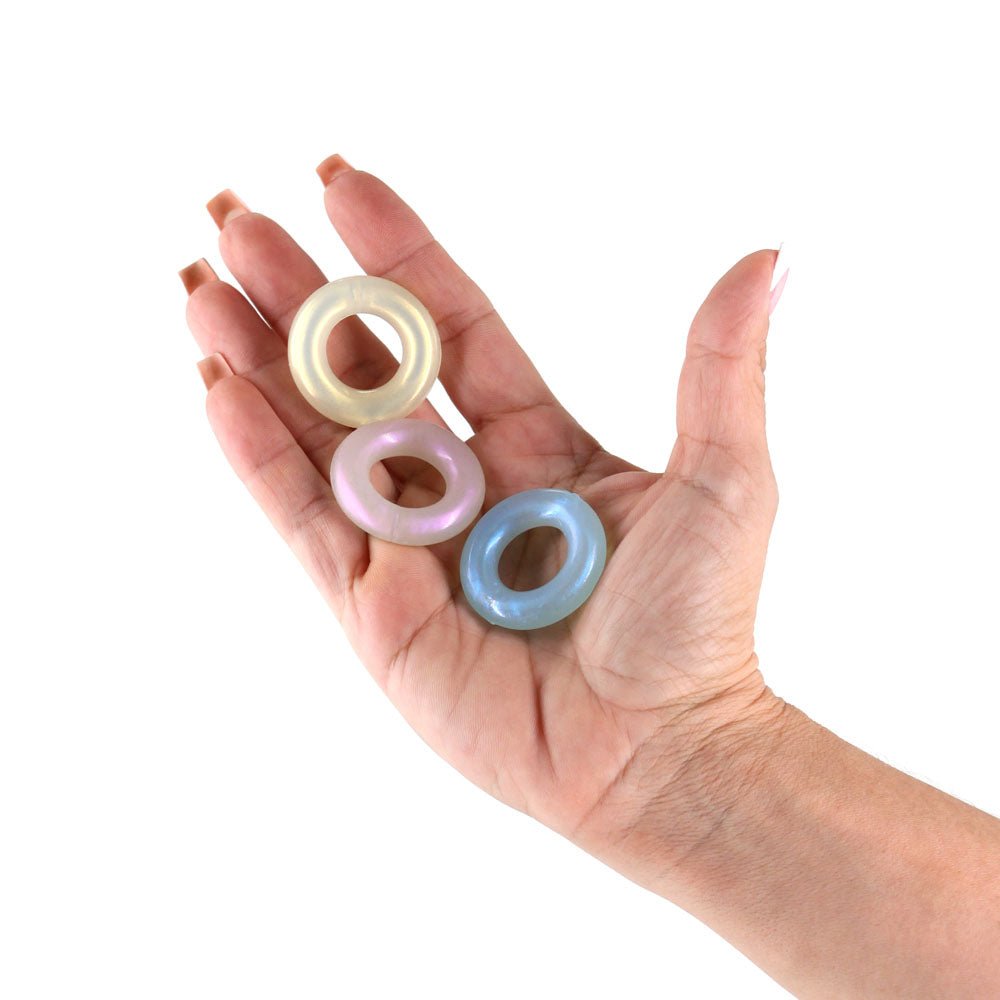 Fantasia Stamina Cock Rings - Multi-Colour - Set of 3