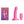 Colours Ribbed 5 Inch Vibrating Dildo with Remote - Pink