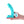 Colours Curve - Vibrating 6 Inch Dildo with Wireless Remote - Teal