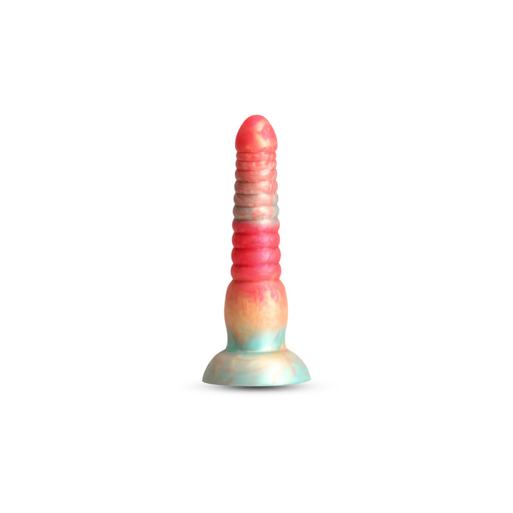 Colours Stacked 6 Inch Fantasy Dildo - Red/Gold