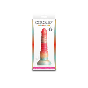 Colours Stacked 6 Inch Fantasy Dildo - Red/Gold