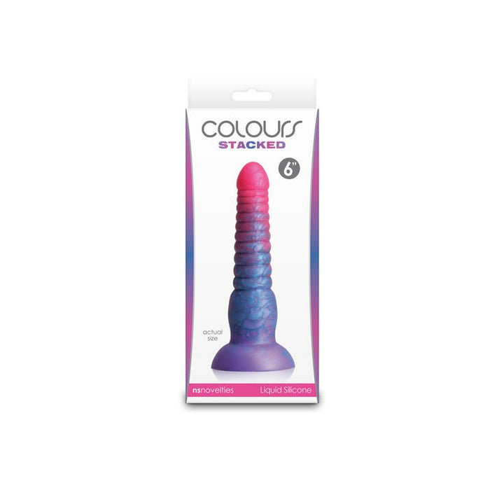 Colours Stacked 6 Inch Fantasy Dildo - Pink/Blue