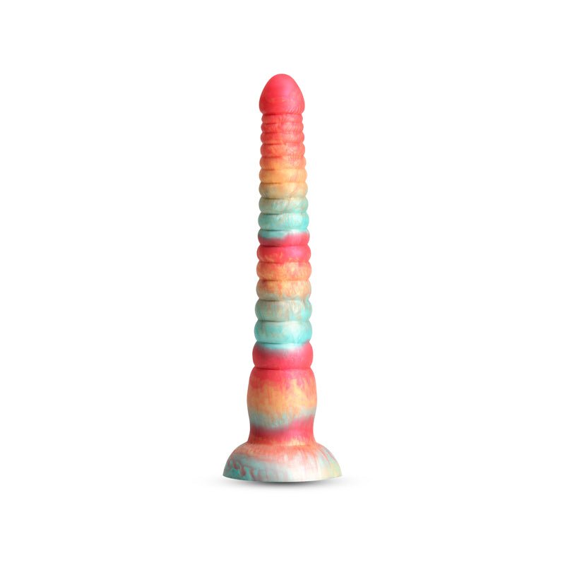 Colours Stacked 9 Inch Fantasy Dildo - Red/Gold
