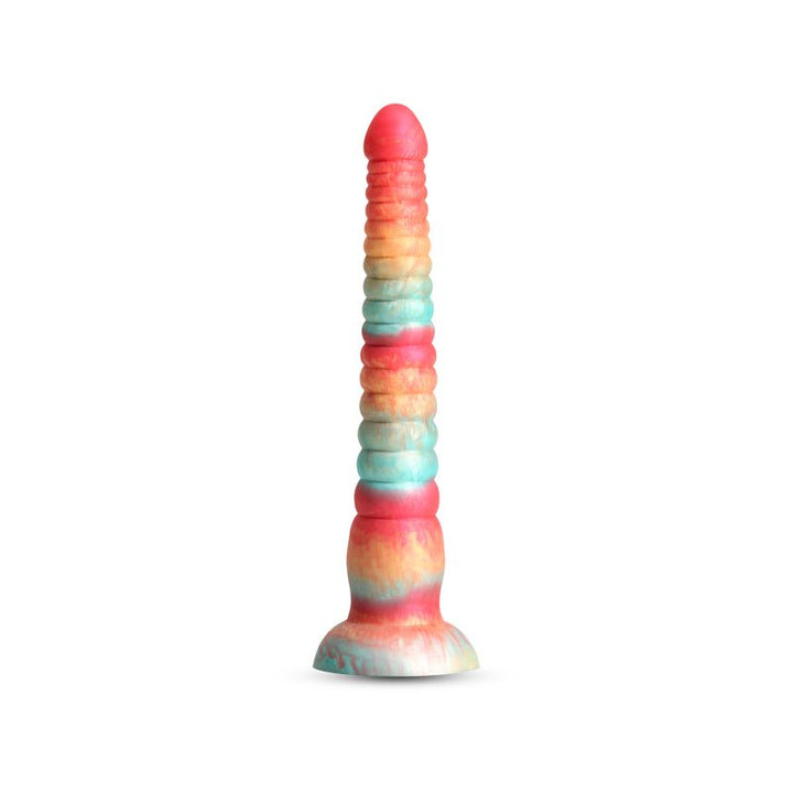 Colours Stacked 9 Inch Fantasy Dildo - Red/Gold