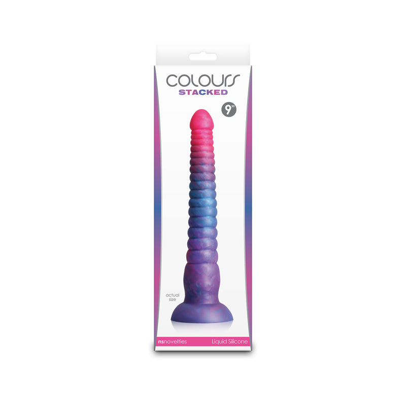 Colours Stacked 9 Inch Fantasy Dildo - Pink/Blue