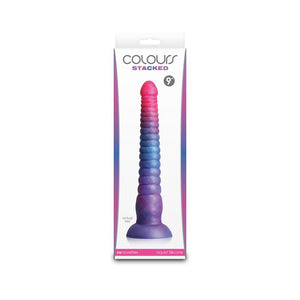 Colours Stacked 9 Inch Fantasy Dildo - Pink/Blue