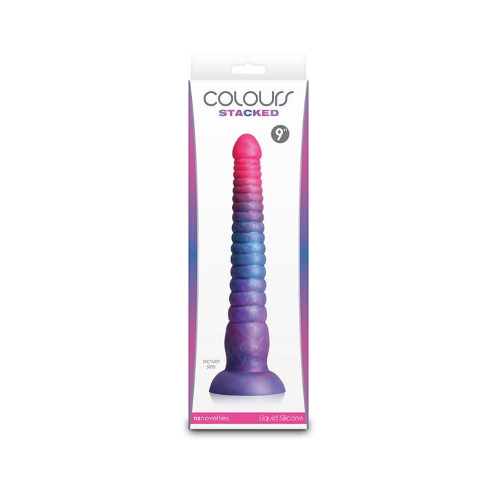 Colours Stacked 9 Inch Fantasy Dildo - Pink/Blue