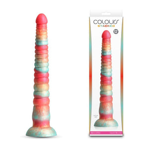 Colours Stacked 12 Inch Fantasy Dildo - Multi-Coloured