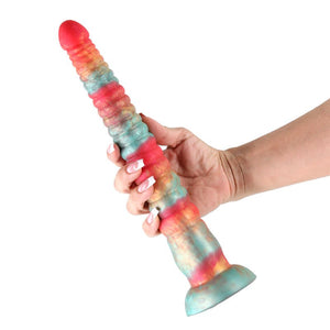 Colours Stacked 12 Inch Fantasy Dildo - Multi-Coloured