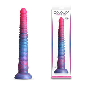 Colours Stacked 12 Inch Fantasy Dildo - Pink/Blue