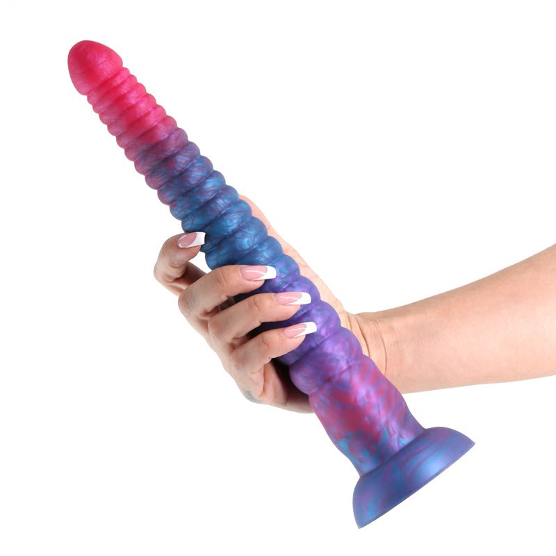 Colours Stacked 12 Inch Fantasy Dildo - Pink/Blue